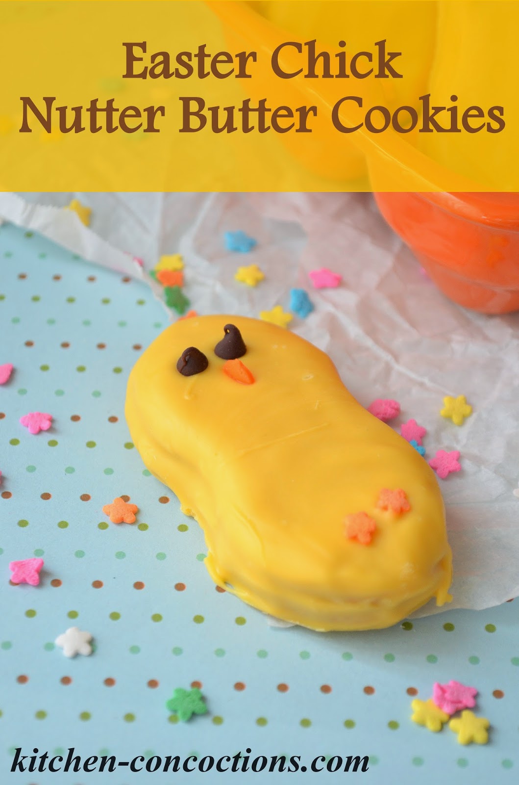 Easter Chick and Carrot Nutter Butter Cookies Kitchen Concoctions