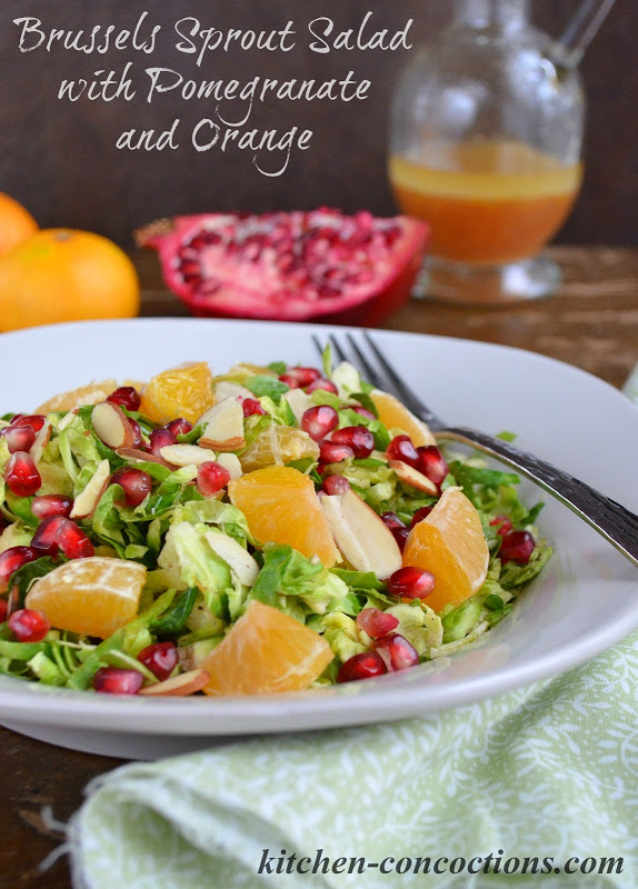 Brussels Sprout Salad with Pomegranate and Orange {Plus 10 StressFree