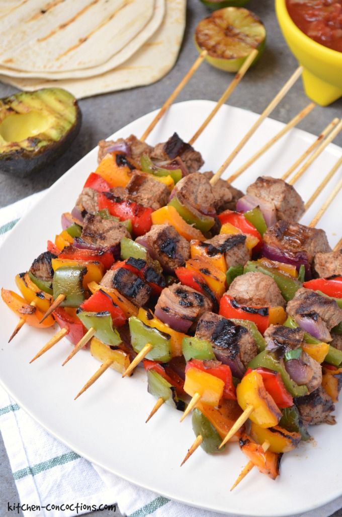 Steak Fajita Kabobs Kitchen Concoctions