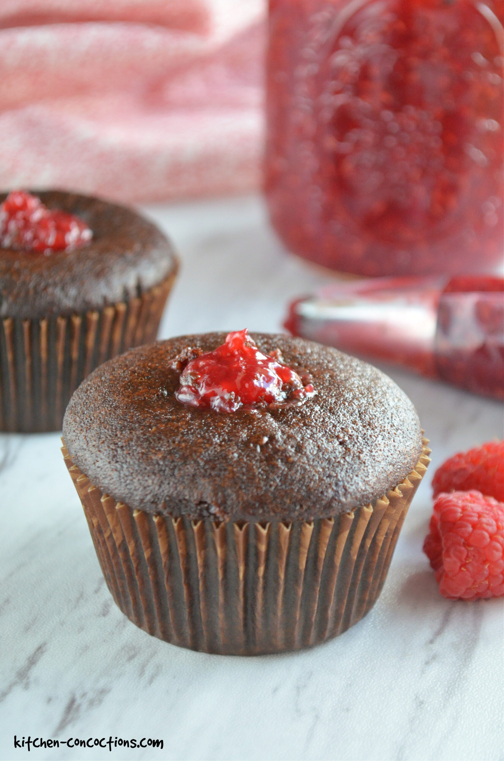 Chocolate Raspberry Cupcakes - Kitchen Concoctions